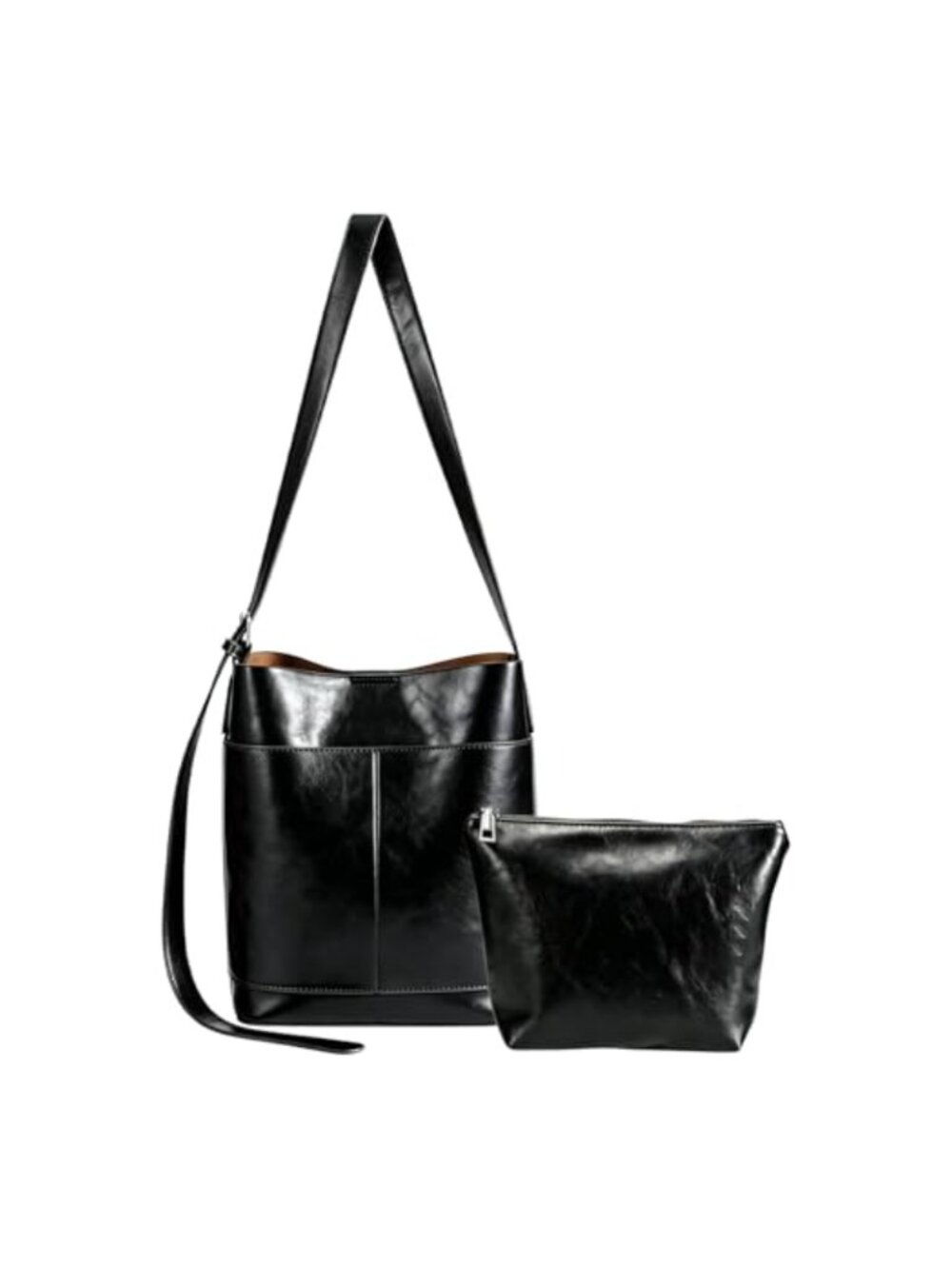 Auralith Women's Crossbody Bucket Bag Adjustable Strap Magnetic Closure